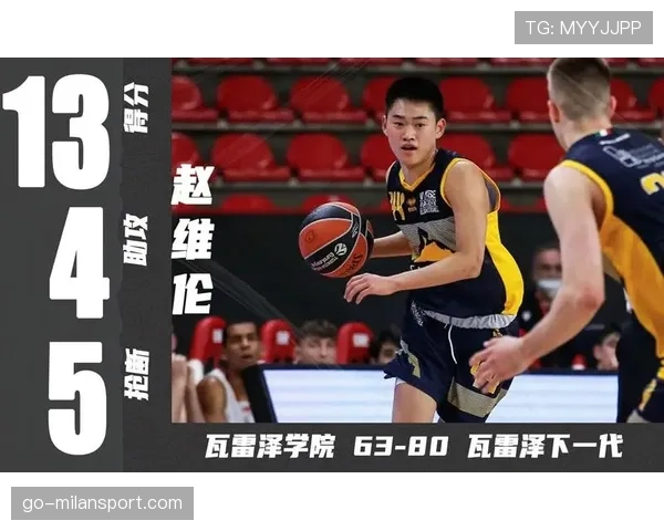 赵维伦首场比赛展现组织能力 送出3次助攻